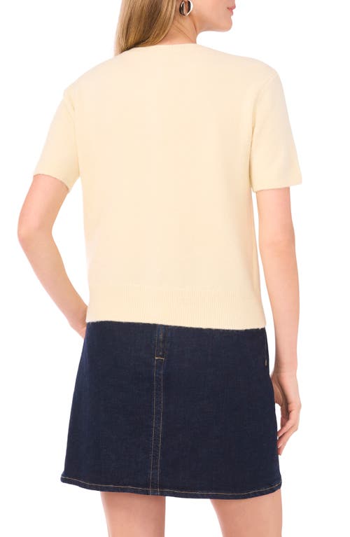 Vince Camuto Covered Button Cardigan In Brown