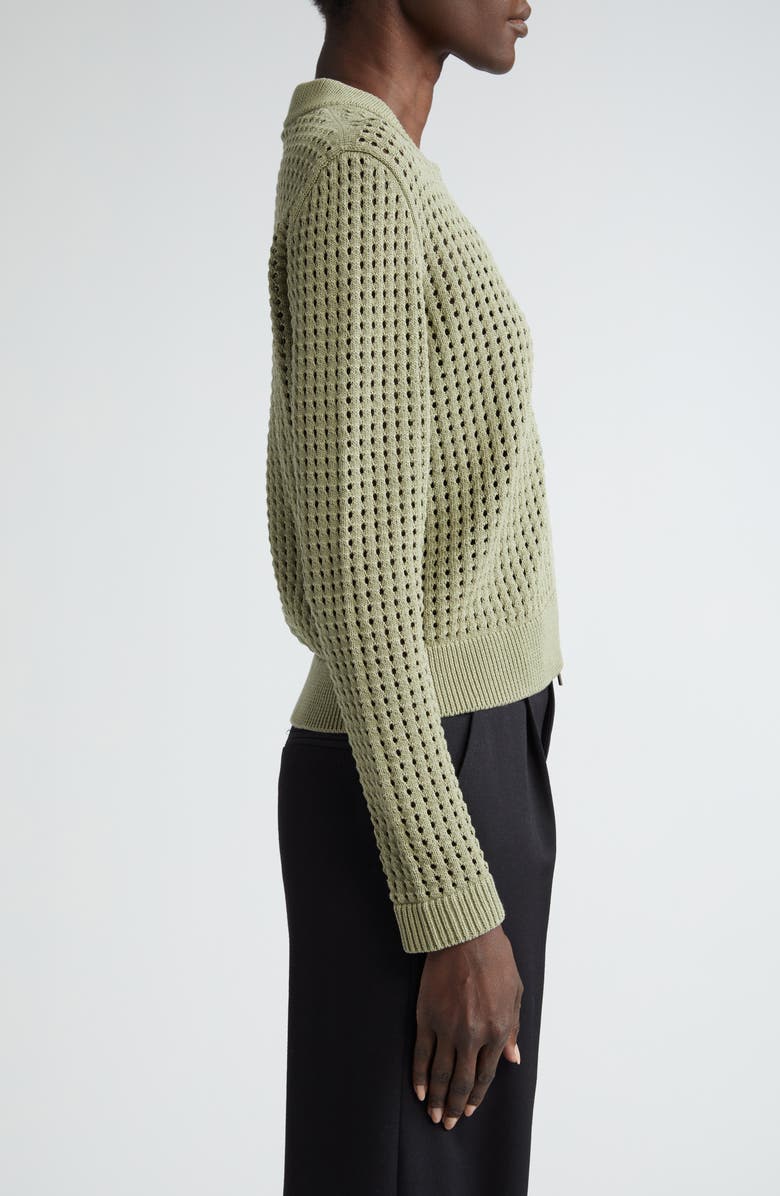 Akris punto Open Stitch Zip Cardigan, Alternate, color, 