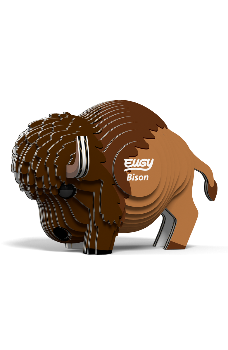 Eugy Puzzles Bison 3D Puzzle, Alternate, color, NO COLOR