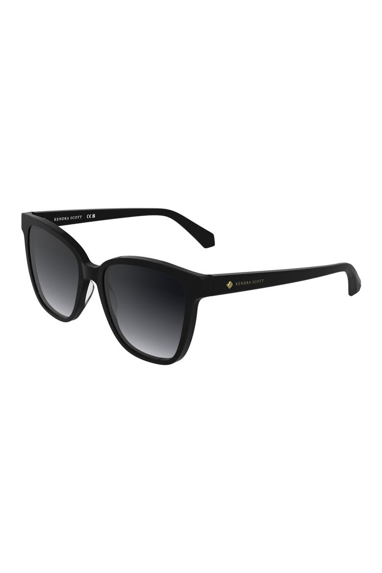 Dira 56mm Rectangular Sunglasses, Alternate, color, BLACK