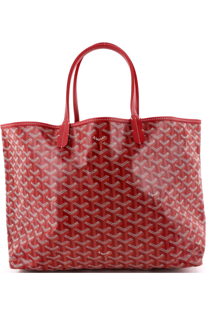 Pre-Owned Goyard Saint Louis Tote Coated Canvas PM, Main, color, Red
