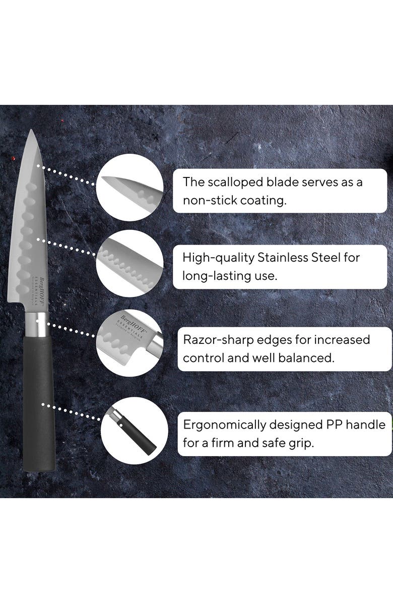 BergHOFF DiNA Codon 3-Piece Santoku Knife Set, Alternate, color, Black