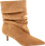 BCBG Dalles Kitten Heel Pointed Toe Scrunch Bootie