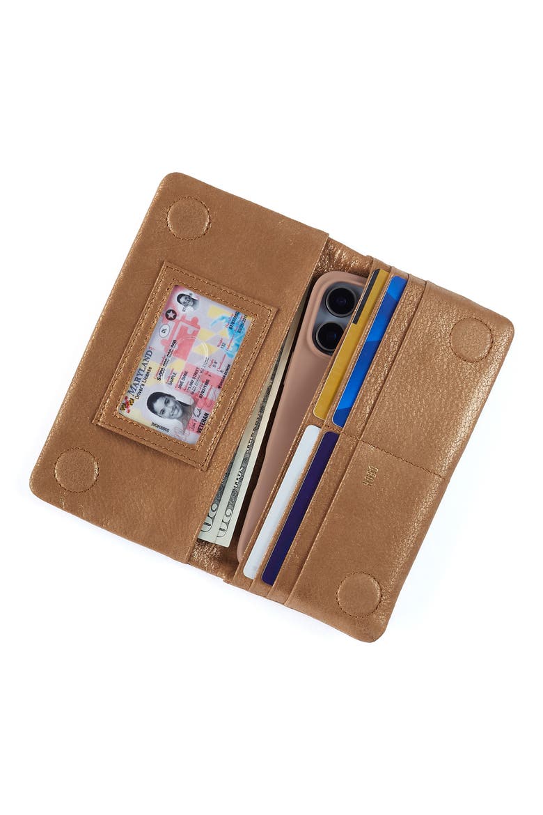 Lumen Continental Leather Wallet, Alternate, color, HONEY GOLD