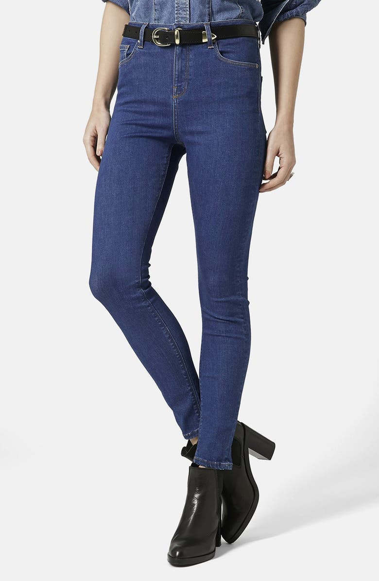 Topshop 'Jamie' High Rise Crop Jeans, Main, color,