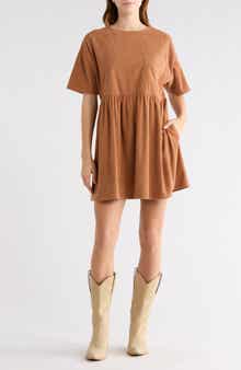 WISHLIST Corduroy Shift Minidress