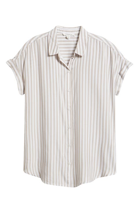 Kenzie Stripe Short Sleeve Button-Up Shirt