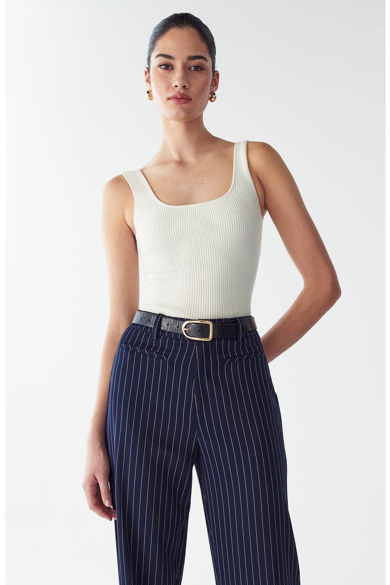 Katherine Pants, Alternate, color, Navy Pinstripe