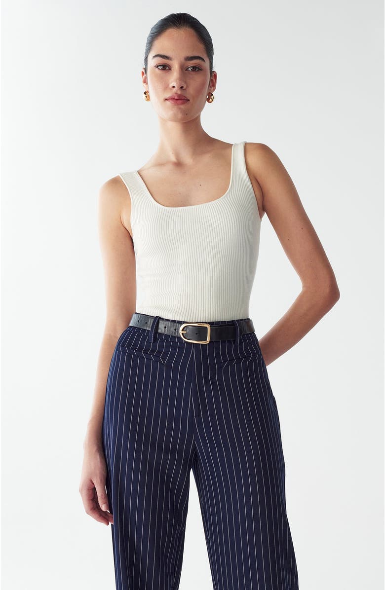 WILLA Katherine Pants, Alternate, color, Navy Pinstripe