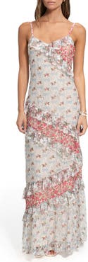 Agua Bendita Alana Lace & Ruffle Sleeveless Cover-Up Maxi Dress