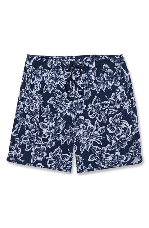 Kids' The Anchor Tropical Print Water Repellent Swim Trunks (Toddler, Little Kid & Big Kid)