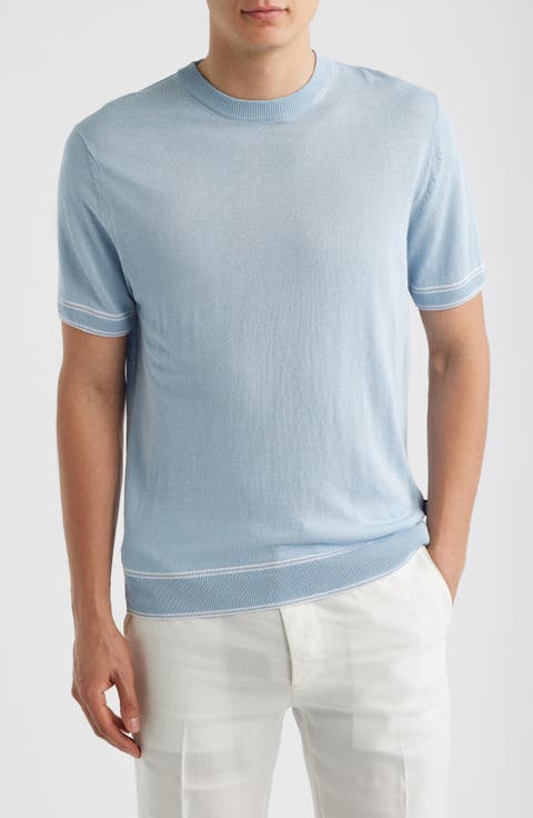Norberto Linen Blend Short Sleeve Sweater