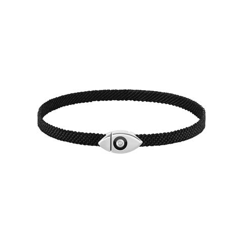Opulent Security Men's Evil Eye Black String Bracelet