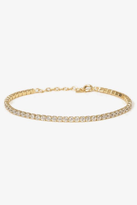 Sterling Silver 18k Gold Plated Cherie Tennis Bracelet