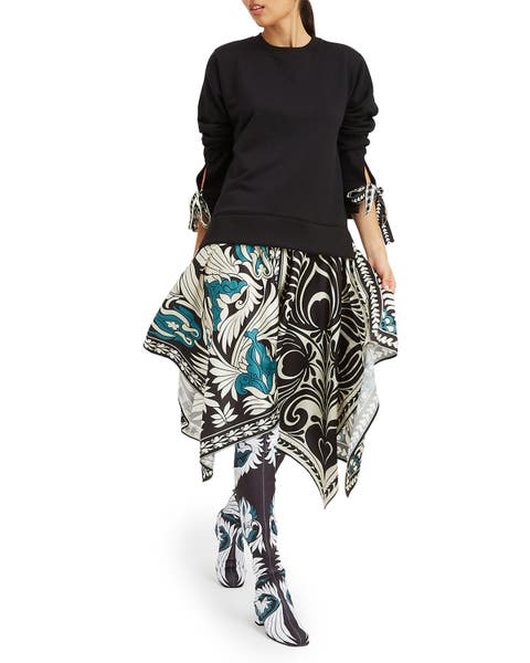 Sporty Foulard Dress Placée Mix Tiles Placée Black