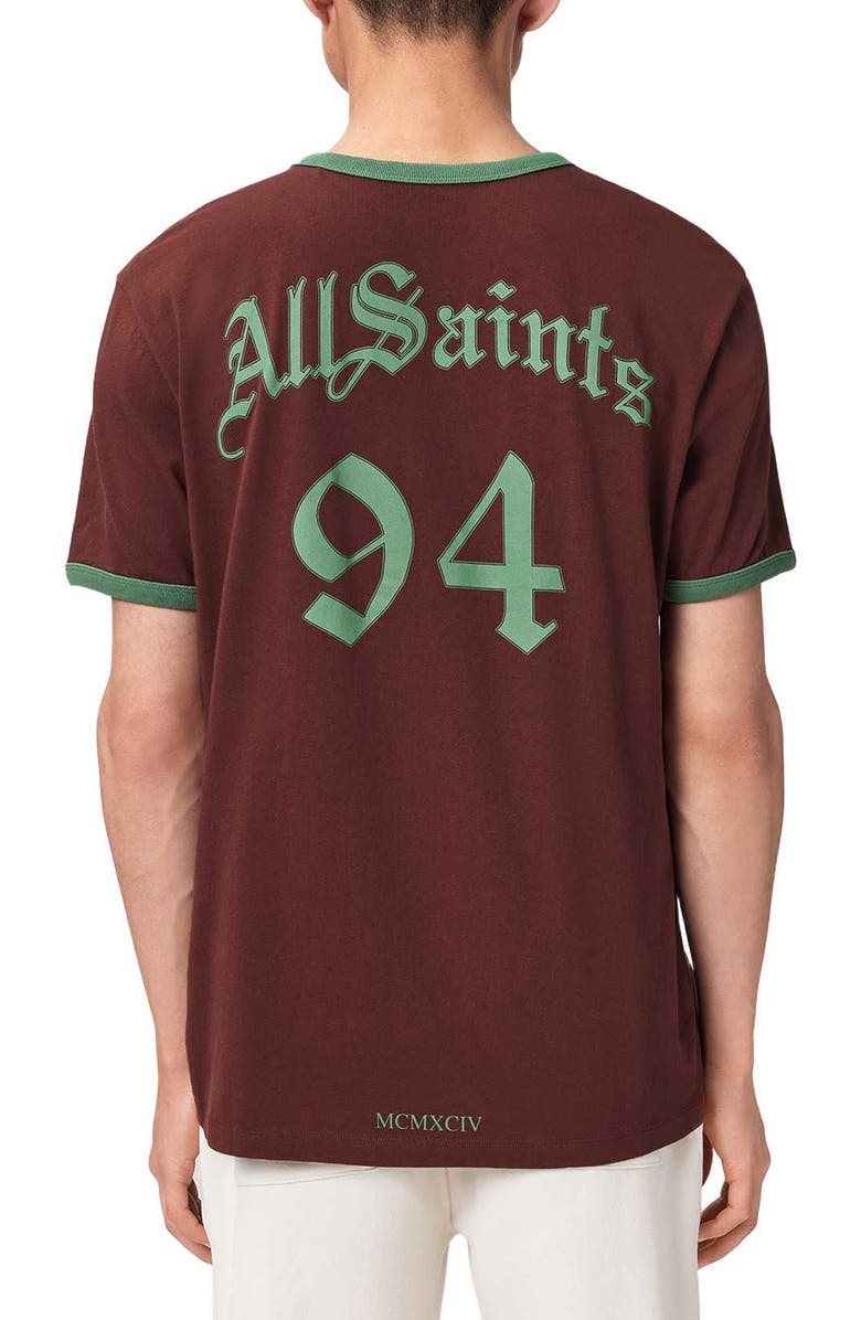 AllSaints Partida Graphic T-Shirt, Alternate, color, Bronzed Red
