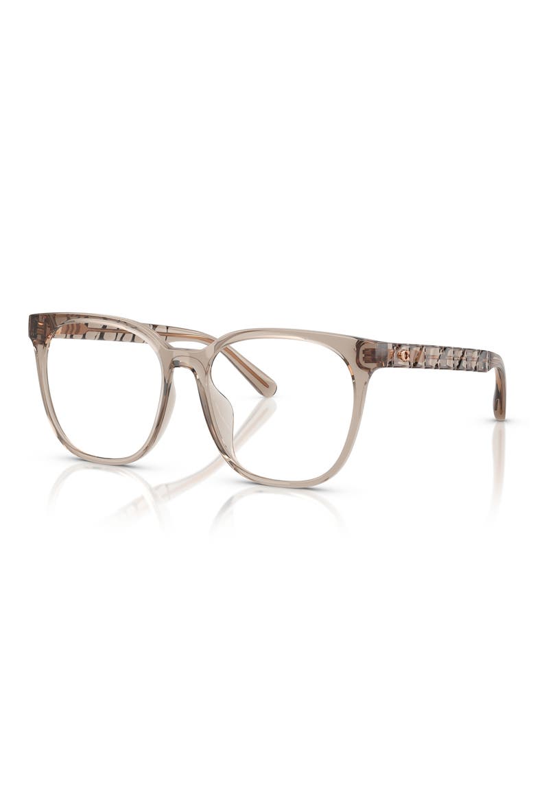 54mm Square Optical Glasses, Alternate, color, BROWN