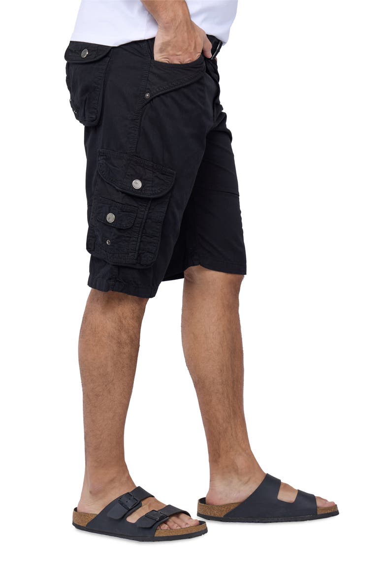 Belted Bermuda Cargo Shorts, Alternate, color, BLACK