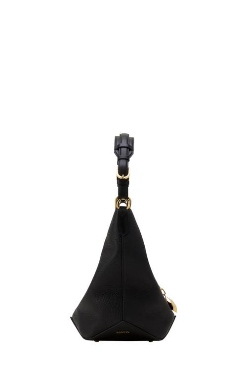 Lanvin Catch By Medium Leather Bucket Bag In Black