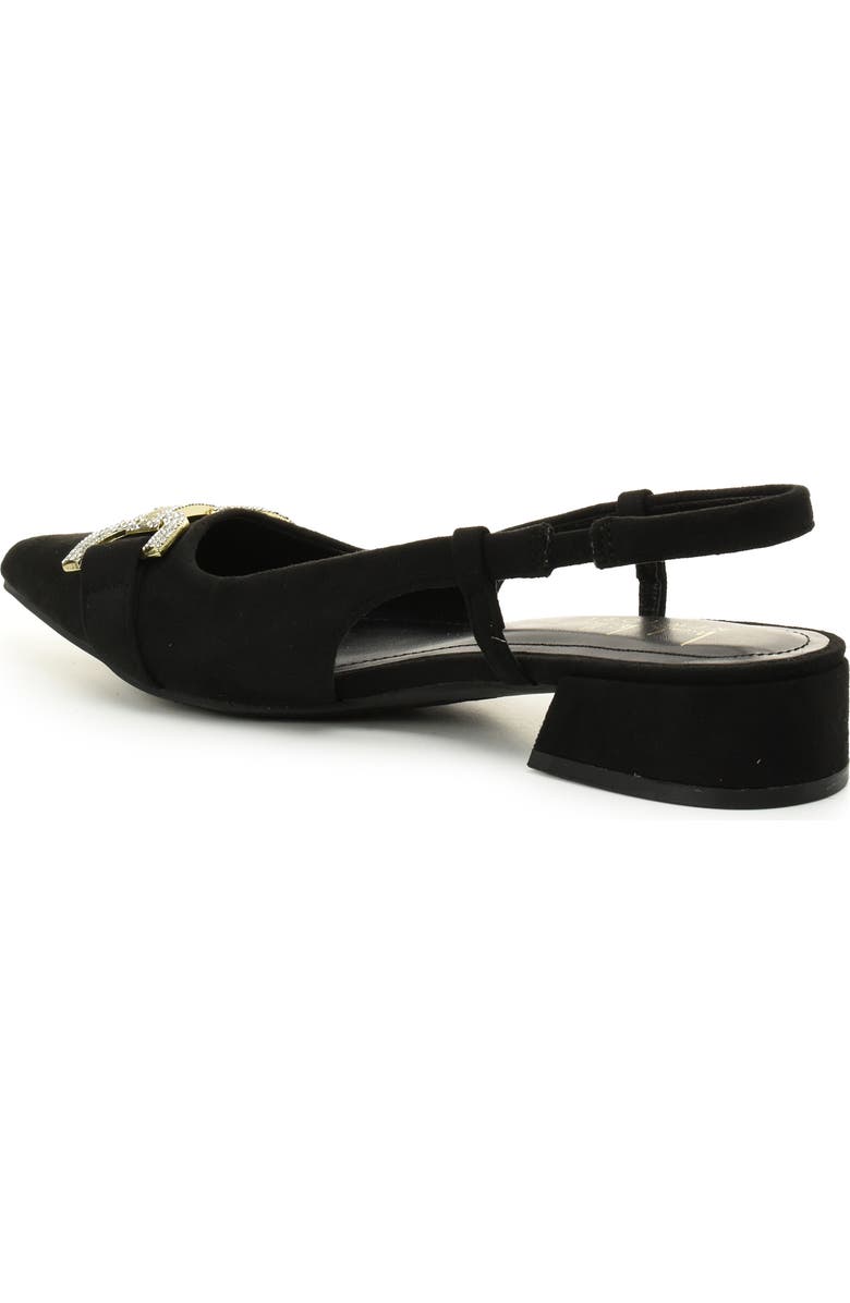 Nicole Miller Rhinestone Bit Slingback Pump, Alternate, color, Black Suede