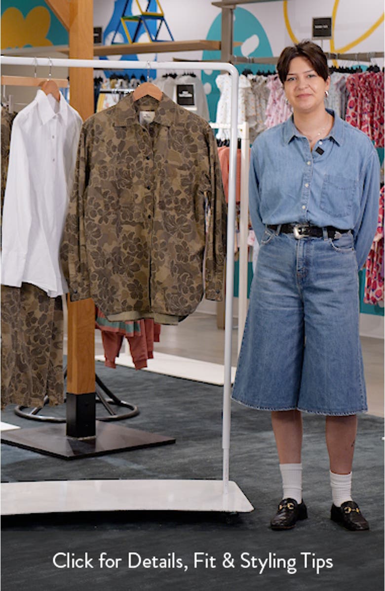 Paradise Camo Cotton Button-Up Shirt, sales video thumbnail