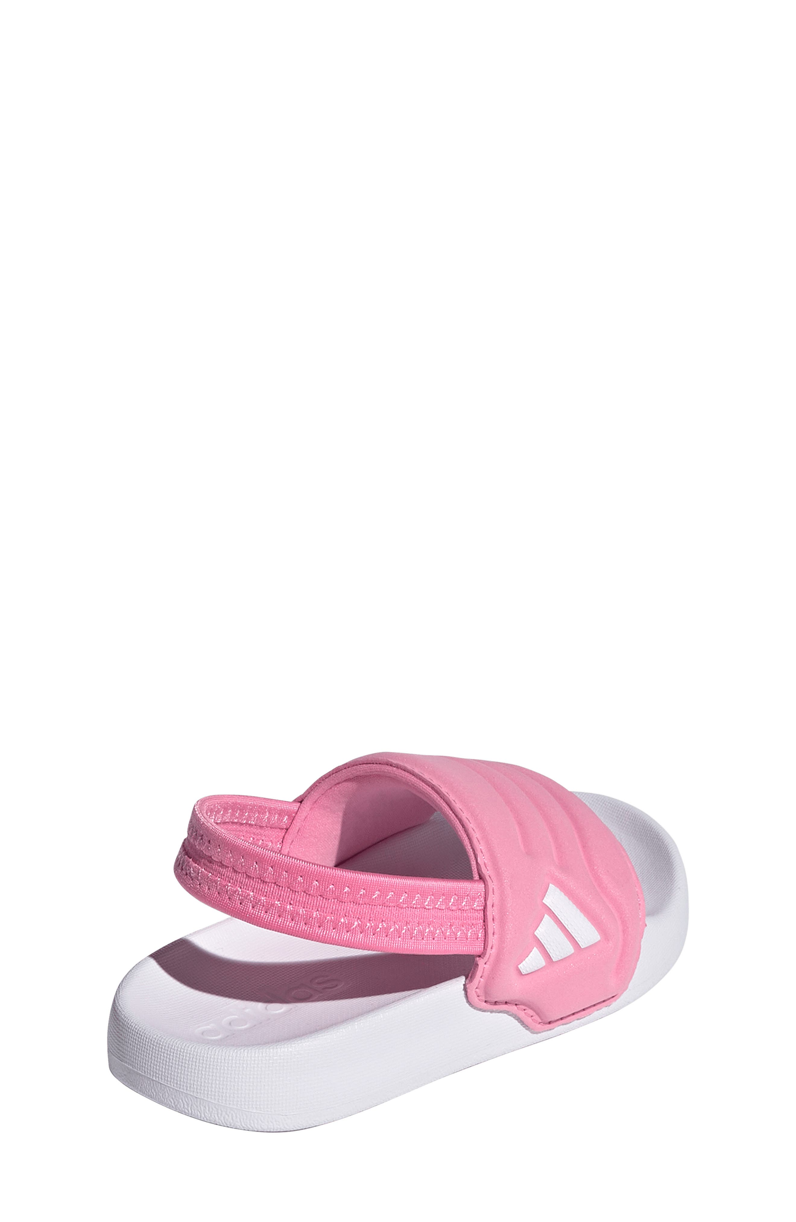 Kids' Adilette Estrap 2.0 Slide Sandal, Alternate, color, BLISS PINK/ FOOTWEAR WHITE