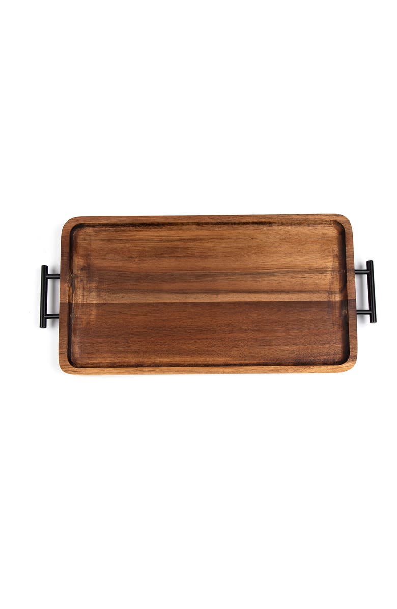 BOMBAY Acacia Wooden Serving Tray with Handles, Alternate, color,