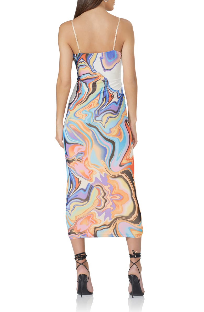 AFRM Amina Mesh Midi Dress, Alternate, color, 