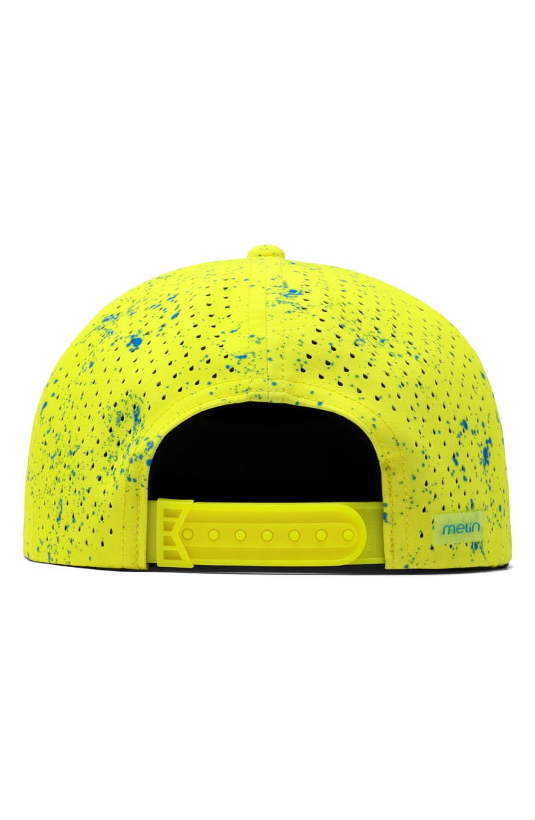 Melin Hydro Coronado Drip Snapback Hat, Alternate, color, Neon Yellow