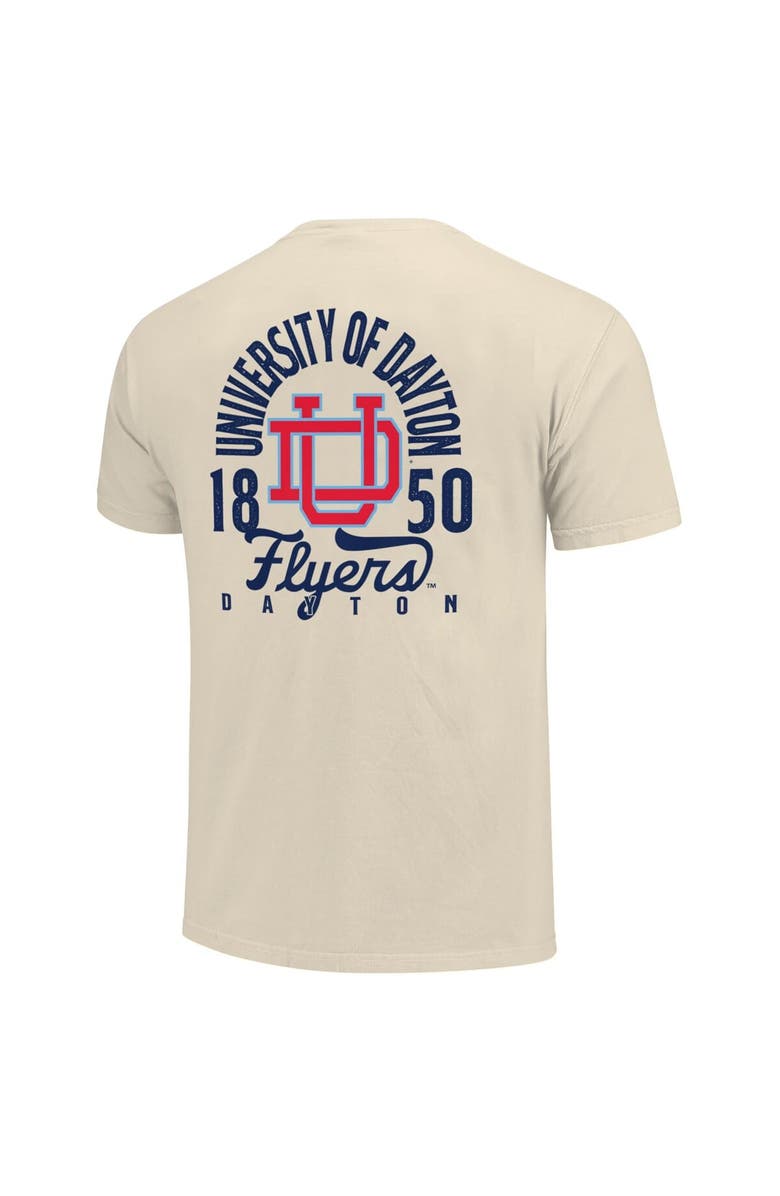 IMAGE ONE Men's Cream Dayton Flyers Comfort Colors Mascot Overlay T-Shirt, Alternate, color, Cream