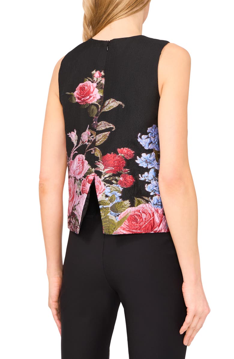 Ted Baker Placed Floral Jacquard Sleeveless Top, Alternate, color, 