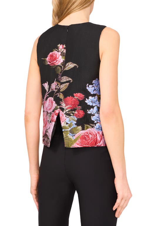 Ted Baker Placed Floral Jacquard Sleeveless Top In Multi