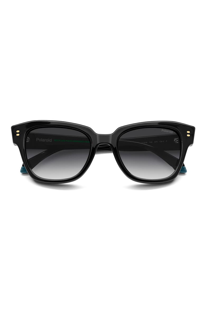51mm Polarized Cat Eye Sunglasses, Main, color, BLACK/ GREY SF PZ