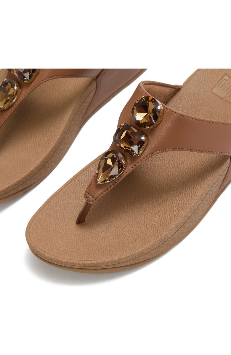 FitFlop Lulu Ultra-Jewel TP Sandal, Alternate, color, Deep Tan