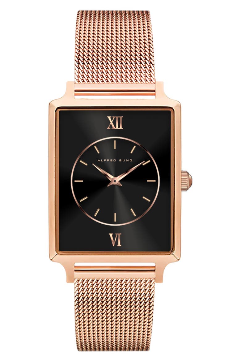 Horizon Bracelet Watch, 23mm x 28mm, Main, color, ROSE GOLD