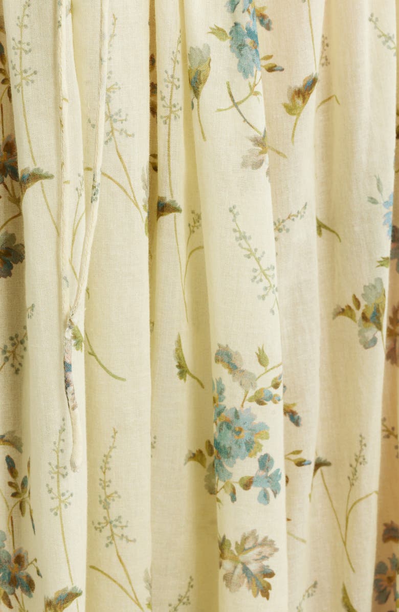 DÔEN Ashlynn Floral Organic Cotton Voile Midi Dress, Alternate, color, Sunshine Prairie Rose