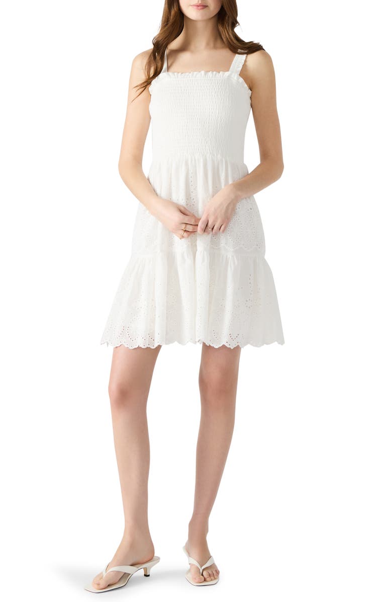 Steve Madden Preston Cotton Eyelet Sundress, Main, color, Antique