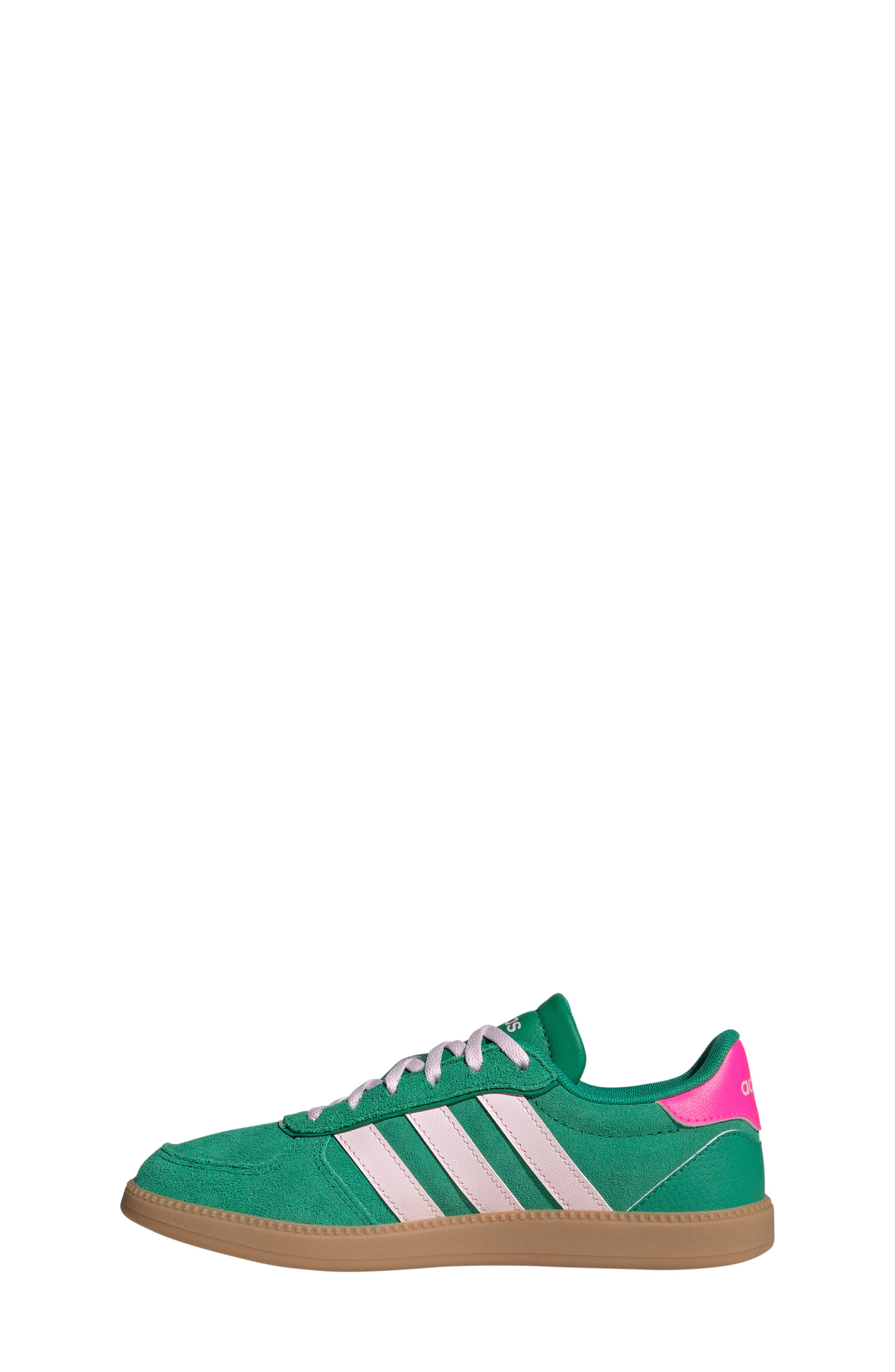 adidas Kids' Breaknet Sleek Sneaker, Alternate, color, Green/ Clear Pink/ Lucid Pink