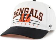 '47 Men's '47 White/Black Cincinnati Bengals Roscoe Two-Toned Hitch Adjustable Hat