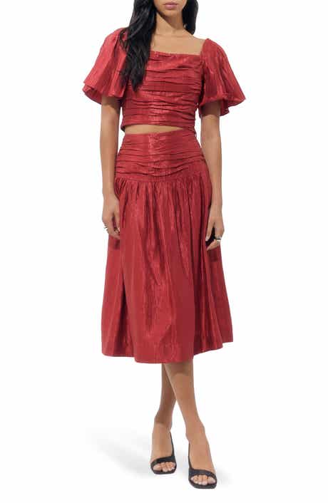 Adelyn Rae Selena Textured Taffeta Two-Piece Dress