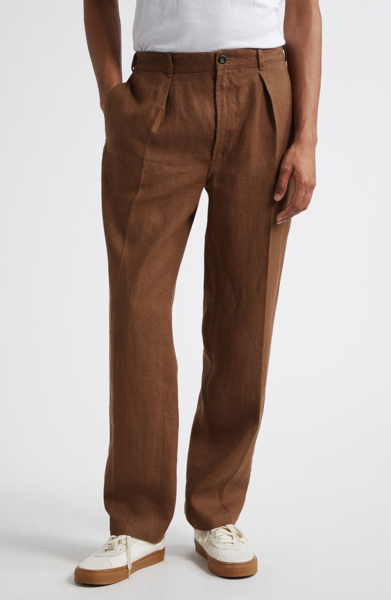 Drake's Miki Antique Linen Games Trousers, Main, color, 
