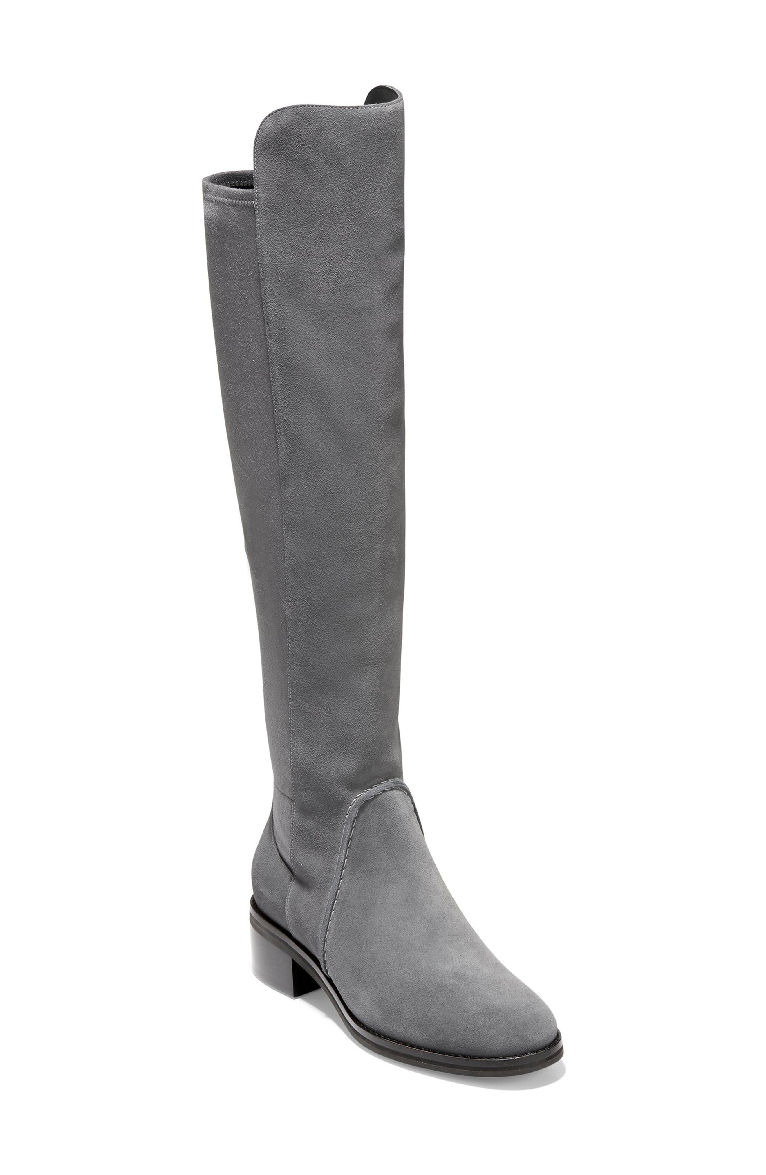 Calgary Water Resistant Over the Knee Boot, Main, color, MAGNET SUEDE