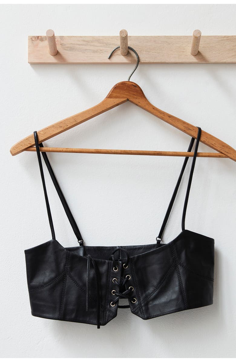 Free People Leather Corset Belt, Main, color, 