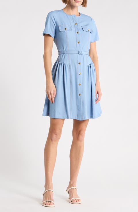 Buttoned Denim Dress