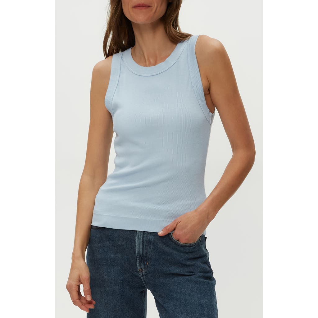 Shop Michael Stars Gina Cotton & Modal Rib Tank In Fountain