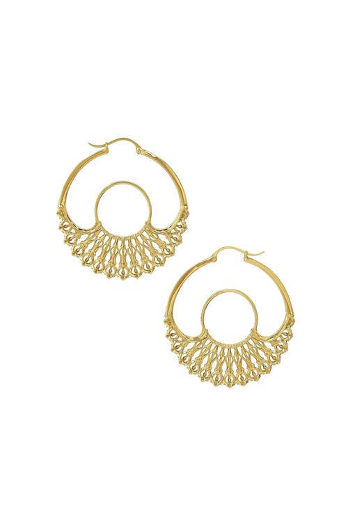 Astor & Orion Iris Hoops In Gold