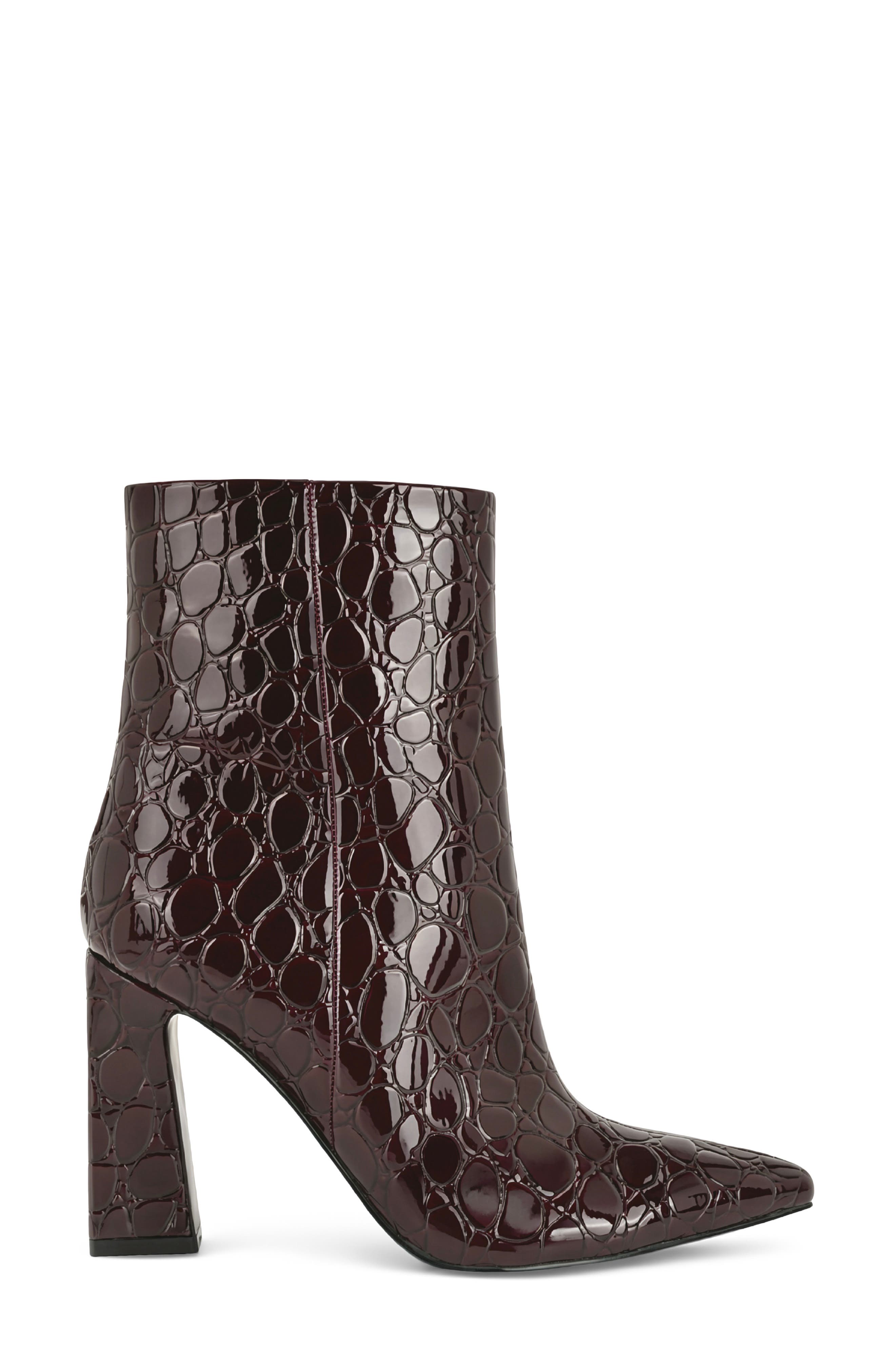 Todaye Bootie, Alternate, color, DARK RED