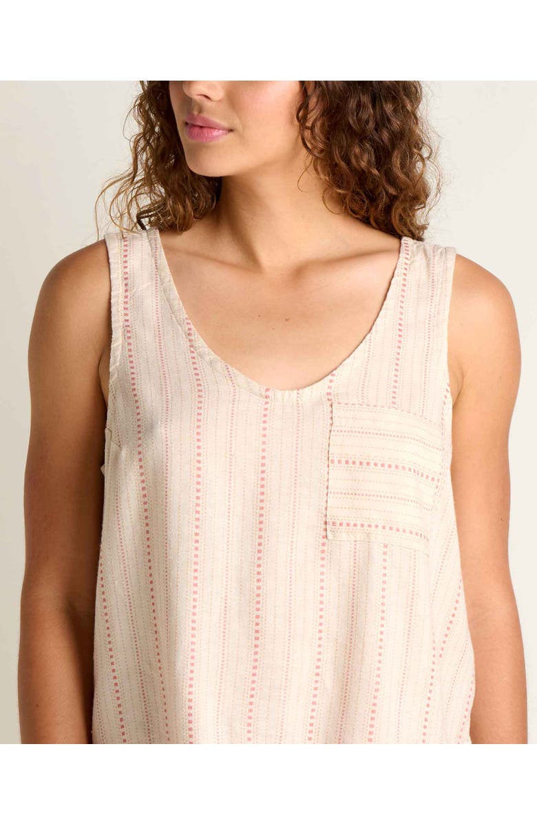 Toad & Co Taj Hemp Button Back Tank, Alternate, color, London Fog Dobby