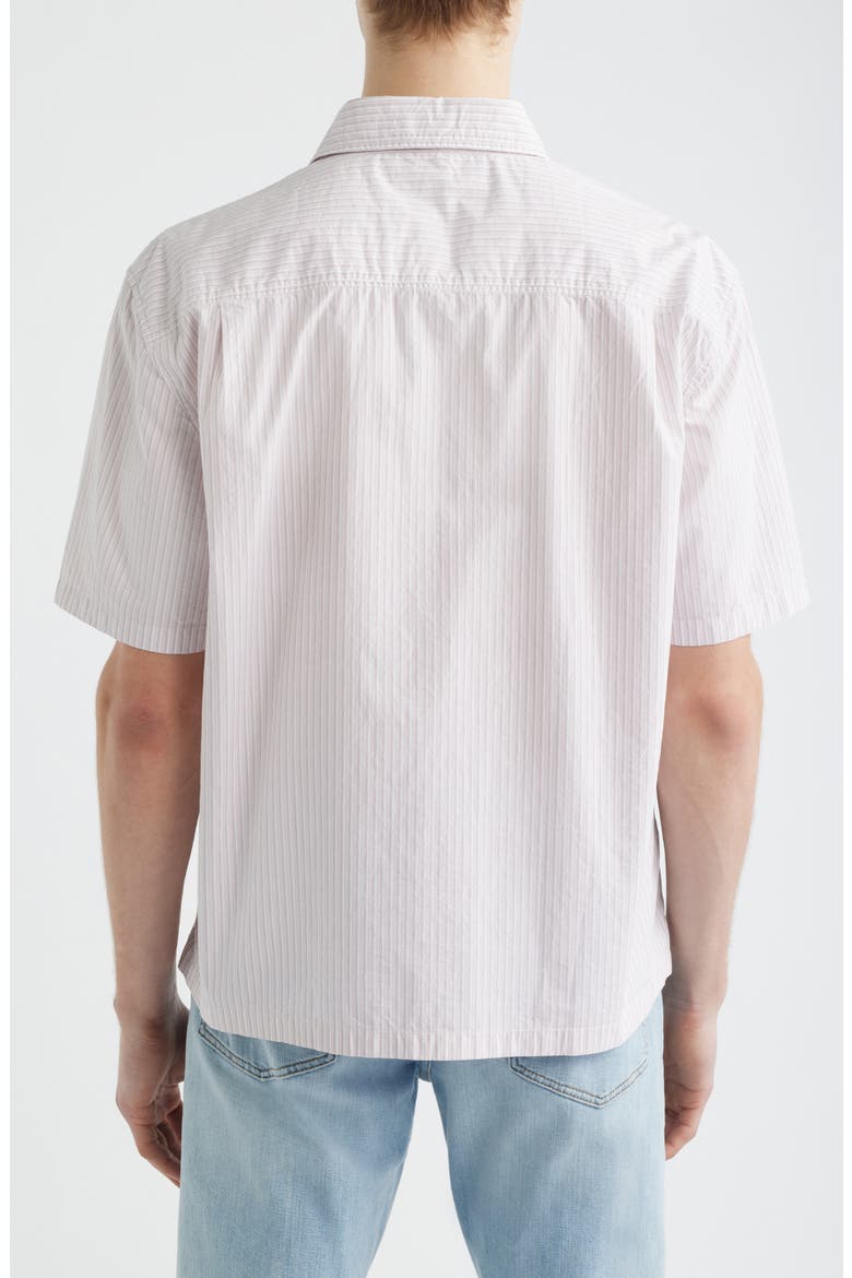 Mini Shirting Stripe Short Sleeve Cotton Poplin Shirt, Alternate, color, MINI SHIRTING STRIPE