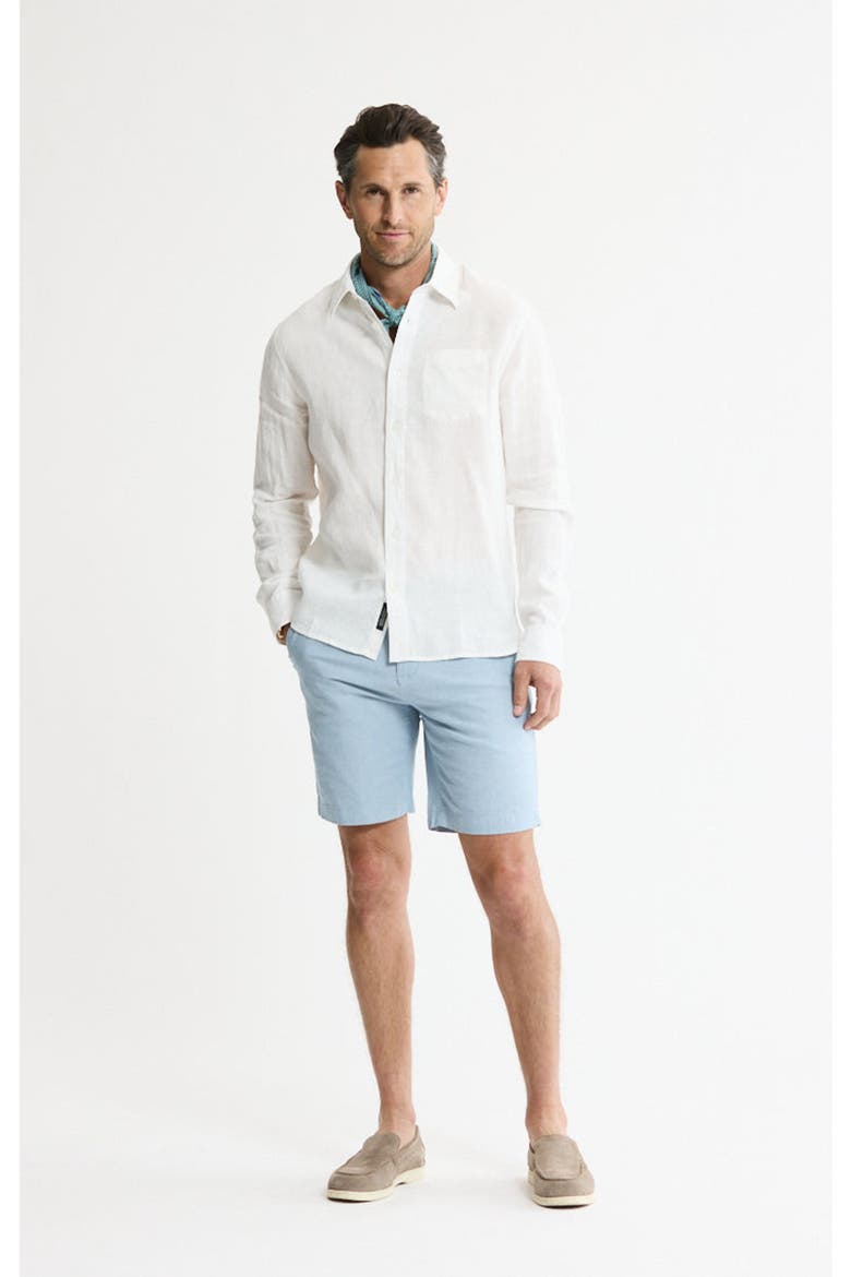 Linen Button-Down Shirt, Alternate, color, White